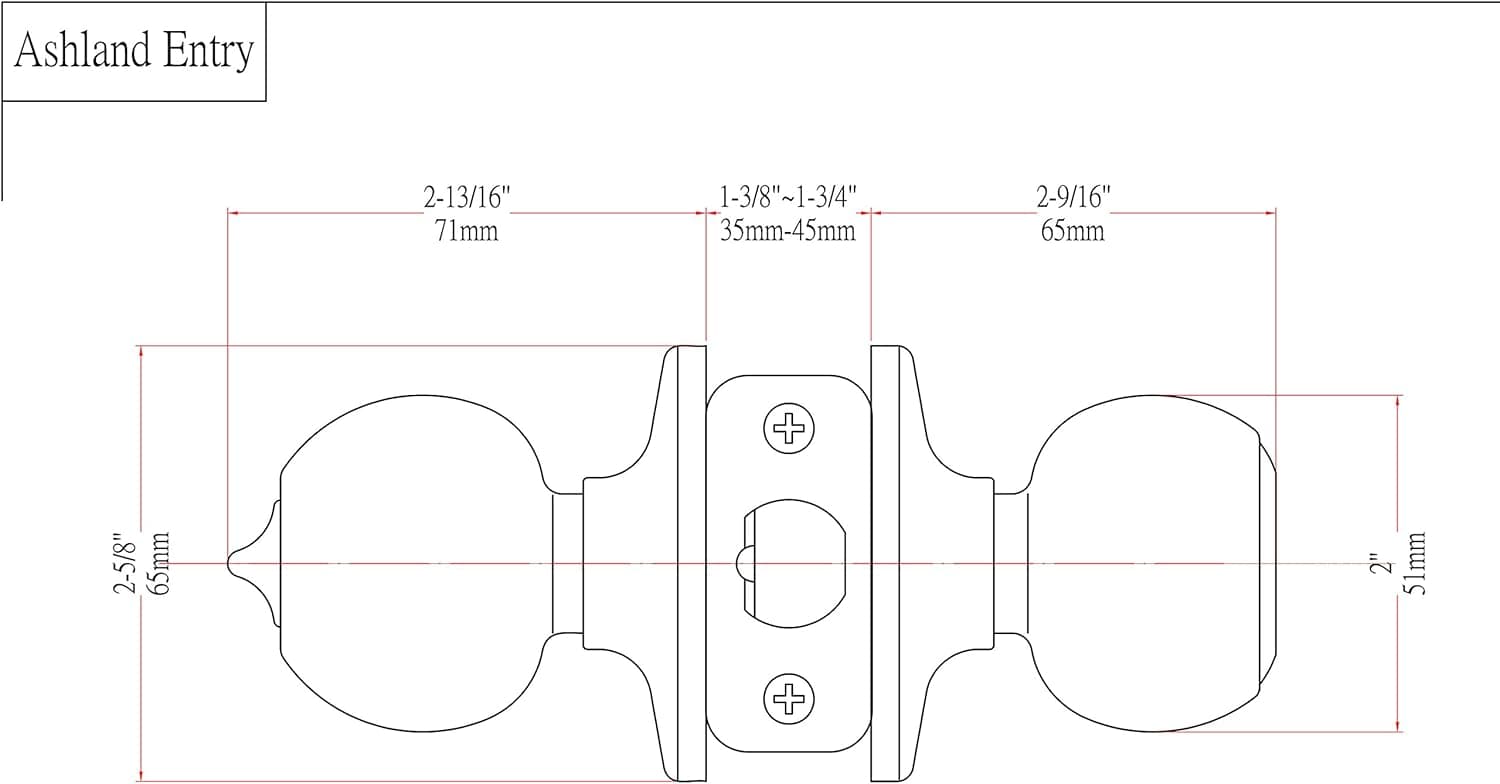 Designers Impressions Ashland Design Satin Nickel Entry Door Knob Kwikset Keyway (We Key Lock Orders Alike for Free)