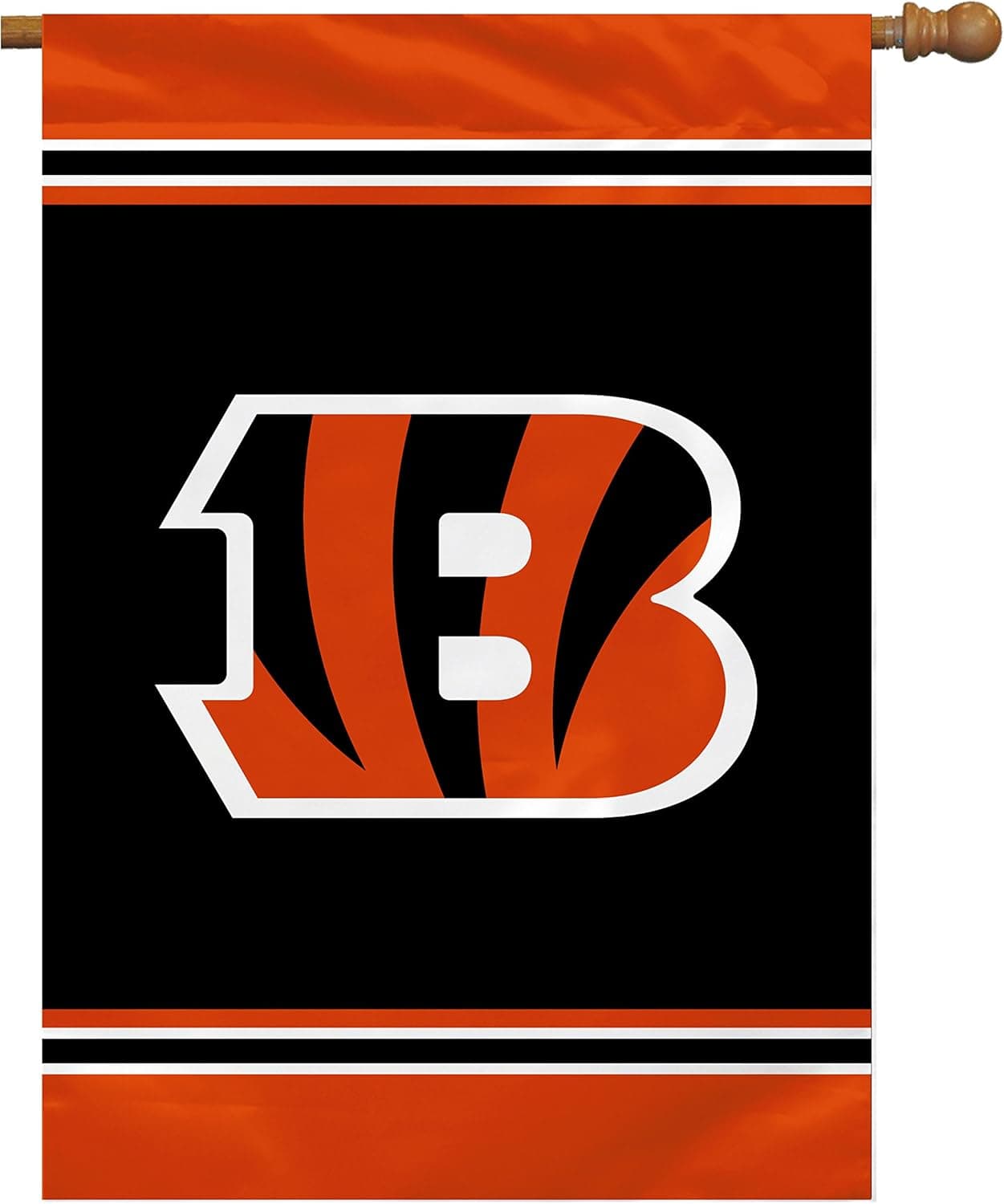 NFL Cincinnati Bengals 1 Sided House Banner, 28" x 40"/Team Color
