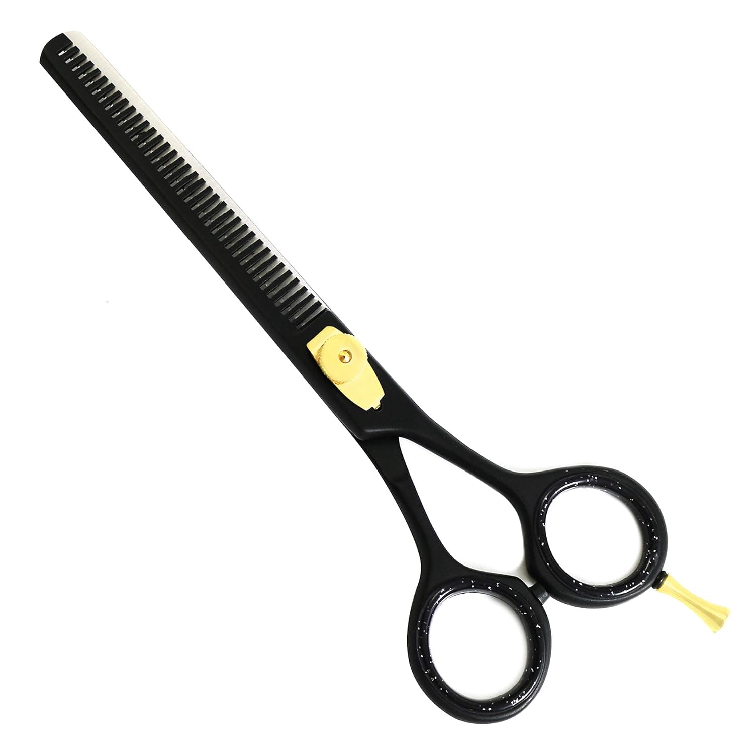 Professional Barber Hair Thinning - Texturizing Shears Black & Gold Razors Edge-Set-Made Of 440 Japanese Stainless Steel 6.5"-35-8079TS(Thinning Shear)
