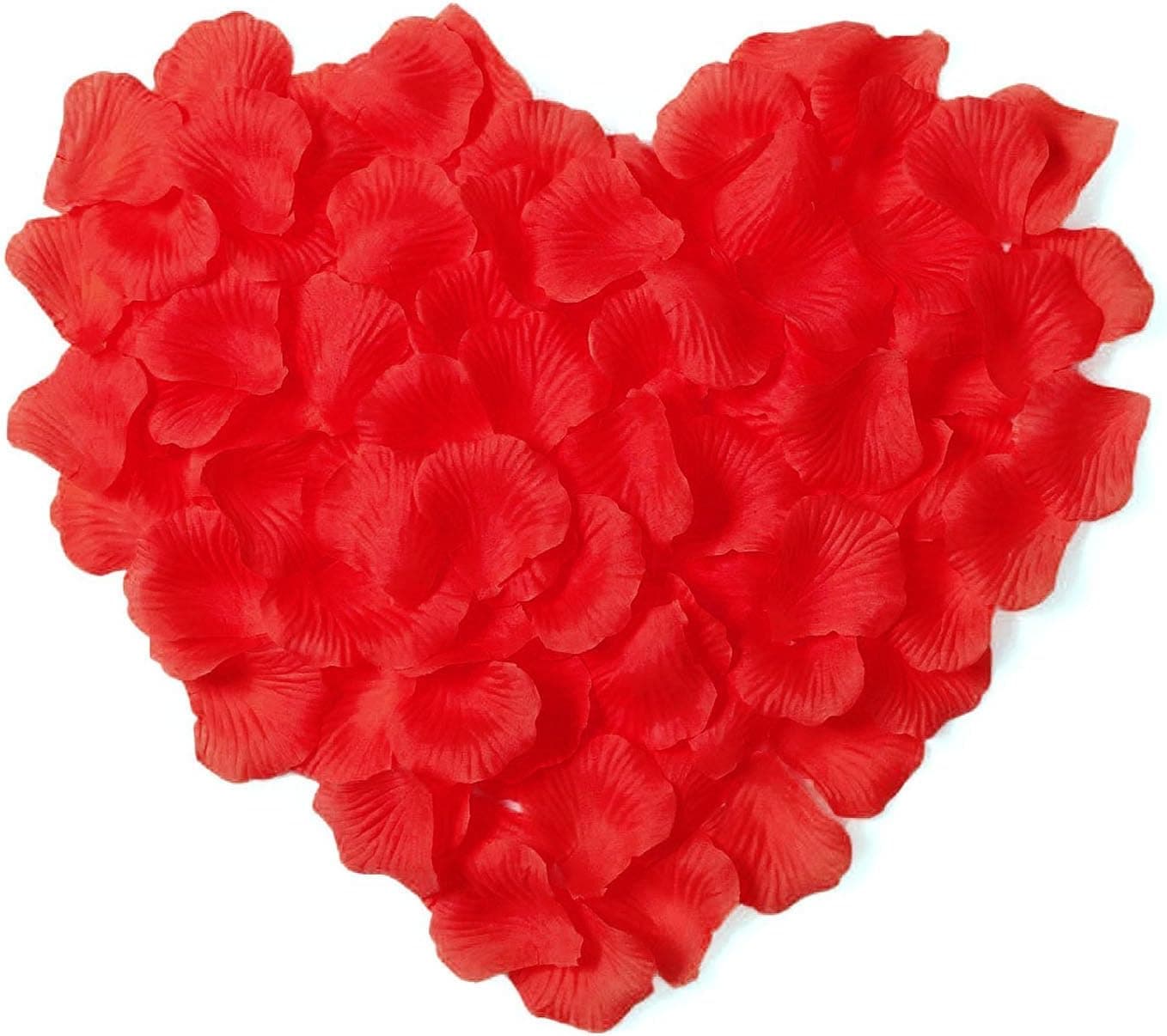 Qingsun 1000 Rose Petals Artificial Flower Wedding Party Vase Decor Bridal Shower Favor Centerpieces Confetti (Red)