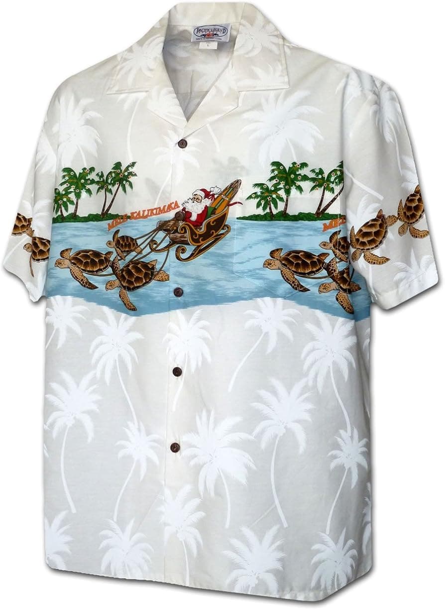 Turtle Sleigh Santa Men's Christmas Shirt