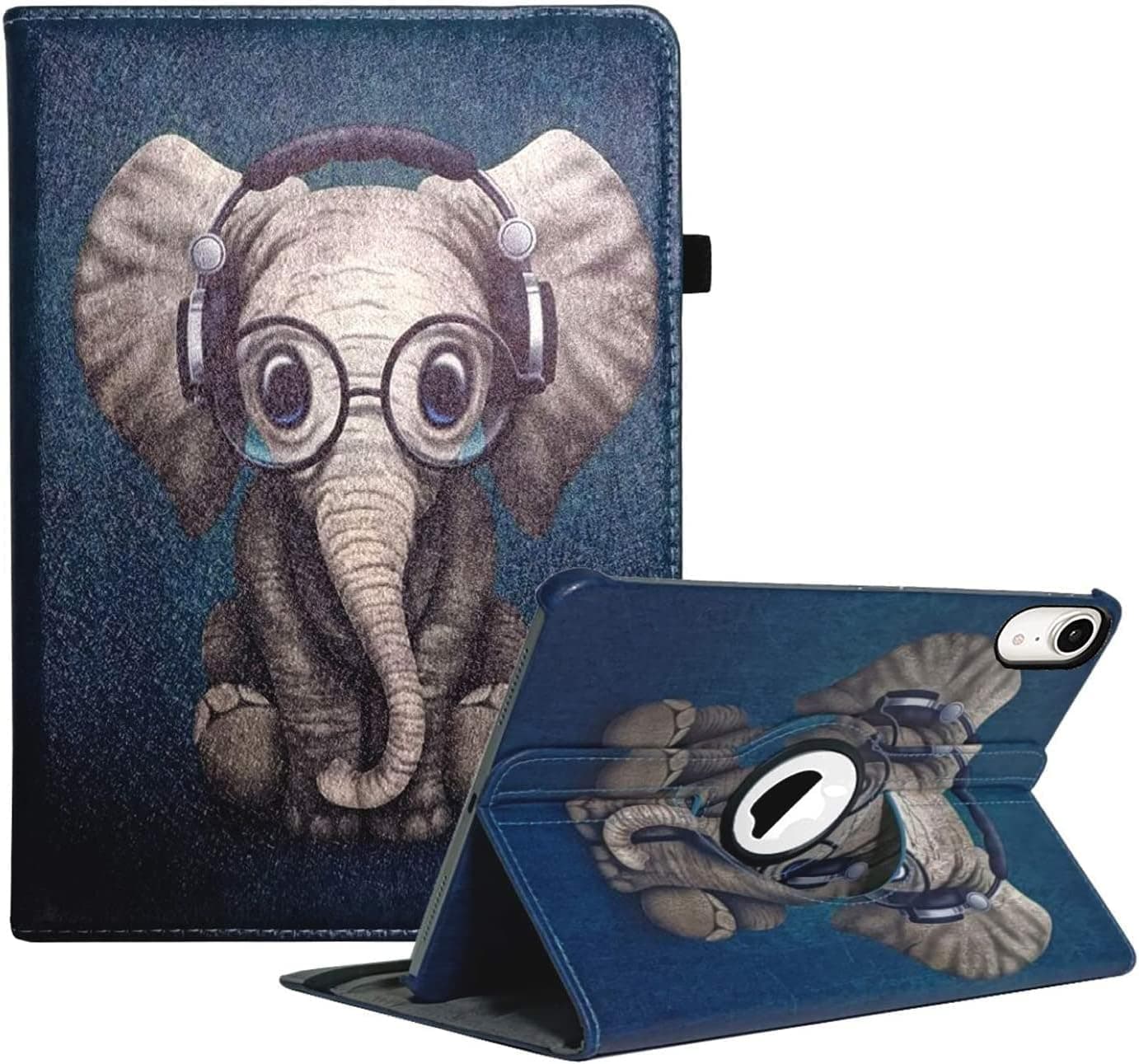 New iPad Mini 6 Case 2021 - 360 Degree Rotating Stand Smart Cover Case with Auto Sleep/Wake for iPad Mini 6th Generation 8.3 inch
