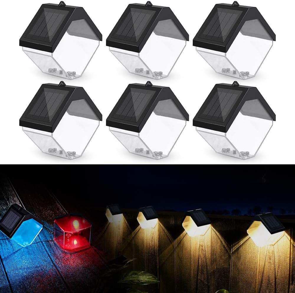 JMMXG 2 Pack Solar Garden Lights Outdoor, 2 Color Modes Classic Style Solar Pathway Lights Waterproof, Up to 12 Hrs Ground Stake Solar Lights Decorati.