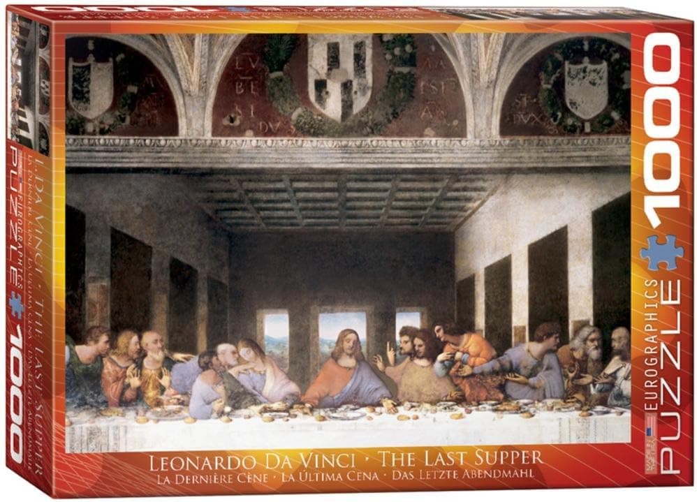 The Last Supper by Leonardo da Vinci 1000 Piece Puzzle Jigsaw Puzzle 27 x 19in