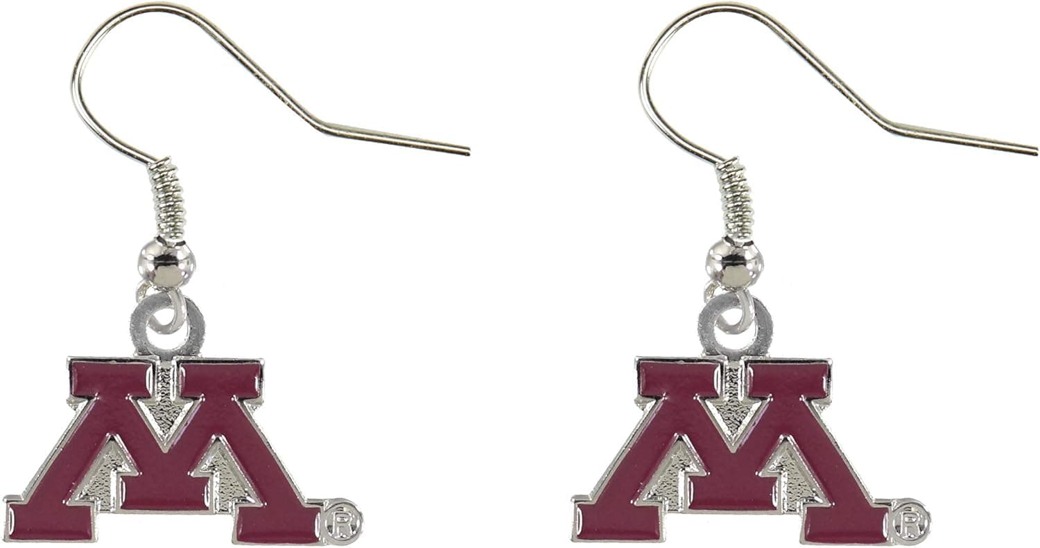 aminco NCAA Unisex Adult NCAA Logo Dangler Earrings