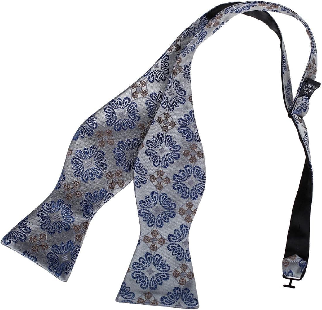 Dan Smith Men's Fashion Patterns Microfiber Self-tied Bow Tie With Box