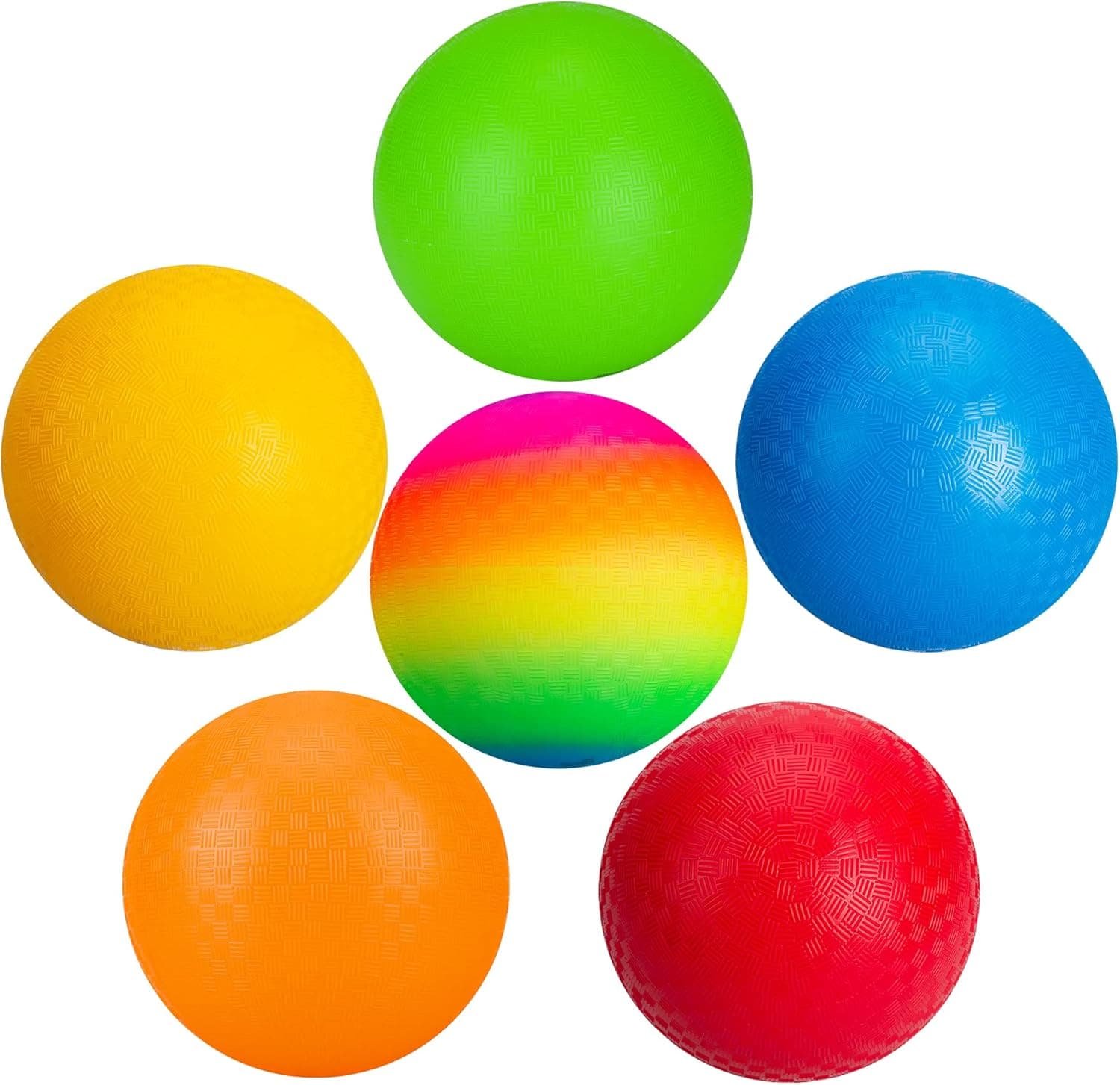 U&C Planet Kickball Playground Ball 8.5 inches Upgraded Rubber Bouncy Dodgeball for Indoor Outdoor Ball Games Square Ball for Kids Age 3 4 5 6 with 1 Pump