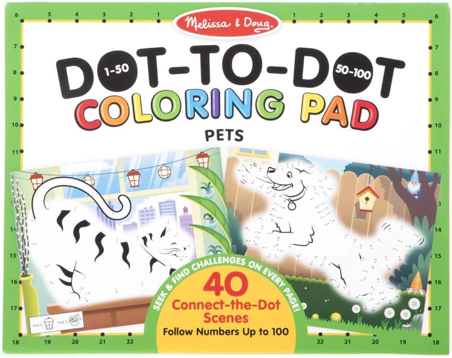 Melissa & Doug 123 Dot-to-Dot Coloring Pads - Pets