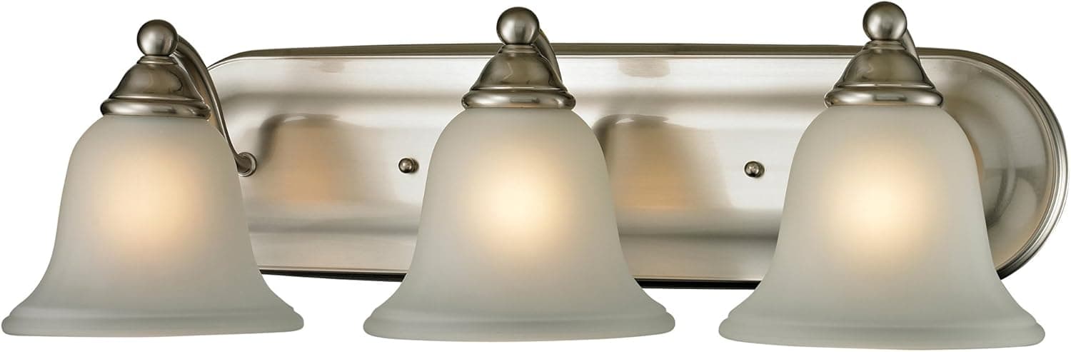 Cornerstone Lighting 5503BB/20 Shelburne 3 Light Bath bar, Brushed Nickel