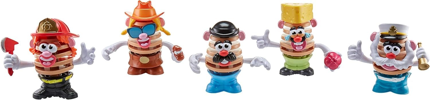 Mr Potato Head Chips Figures 5-Pack: Barb A. Cue, Saul T. Chips, Ranch Blanche, Cheesie Onionton, Original, Toy for Kids Ages 3 and Up (F0361)
