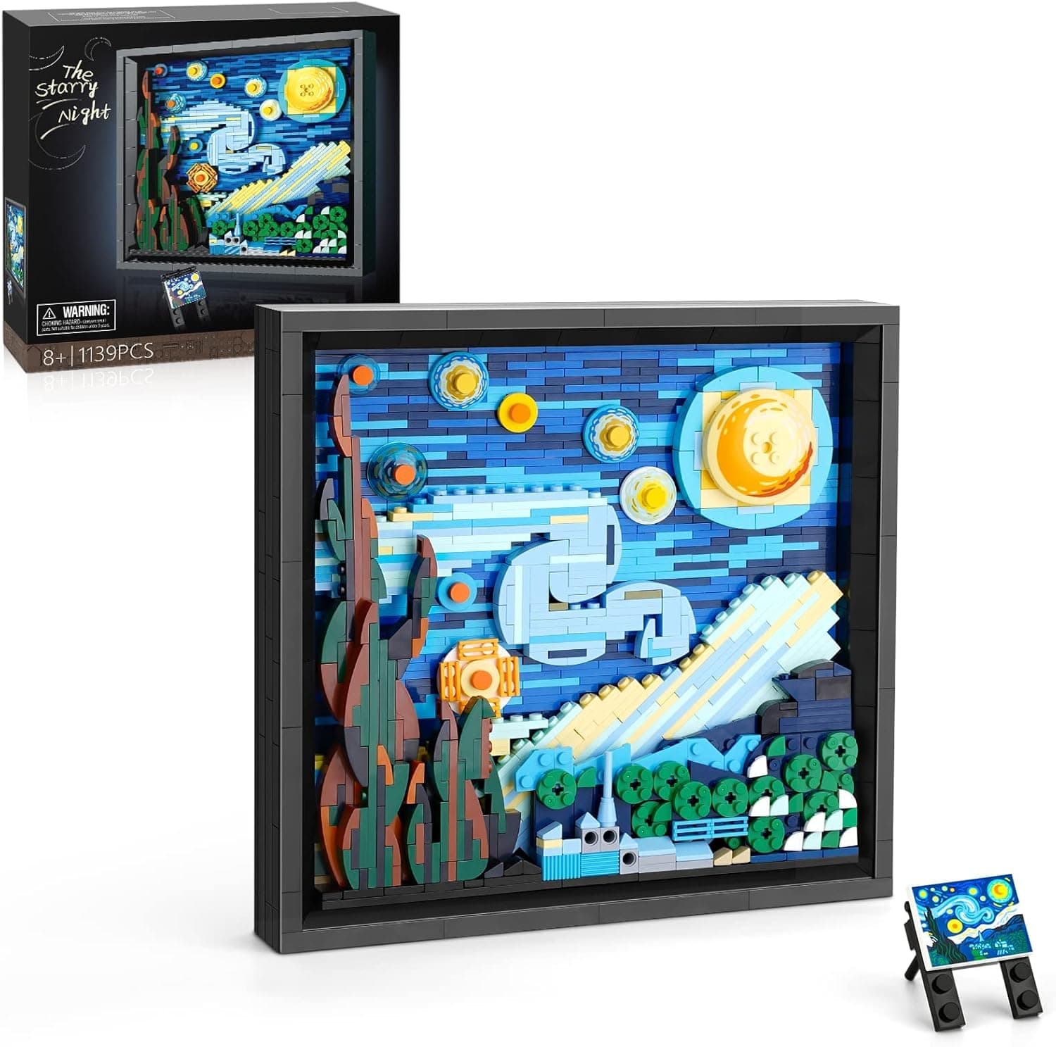 Eikesa Ideas Vincent Van Gogh – The Starry Night Building Set, Build and Display Model Kit, Creative Gifts Toys for Adults and Kids Age 8+, New 2023 (1139 Pieces)