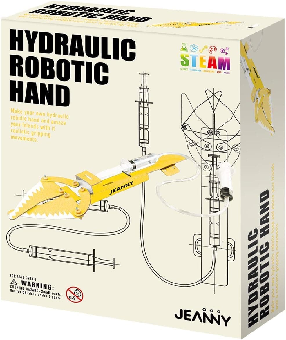 Jeanny Steam DIY Scientific Toys for Teens Boys and Girls Educational Toys for 8 to 14 Years Old Kids, Fun and Learn Stem Building Science Games Gift Kit for Children (Robotic Hand)