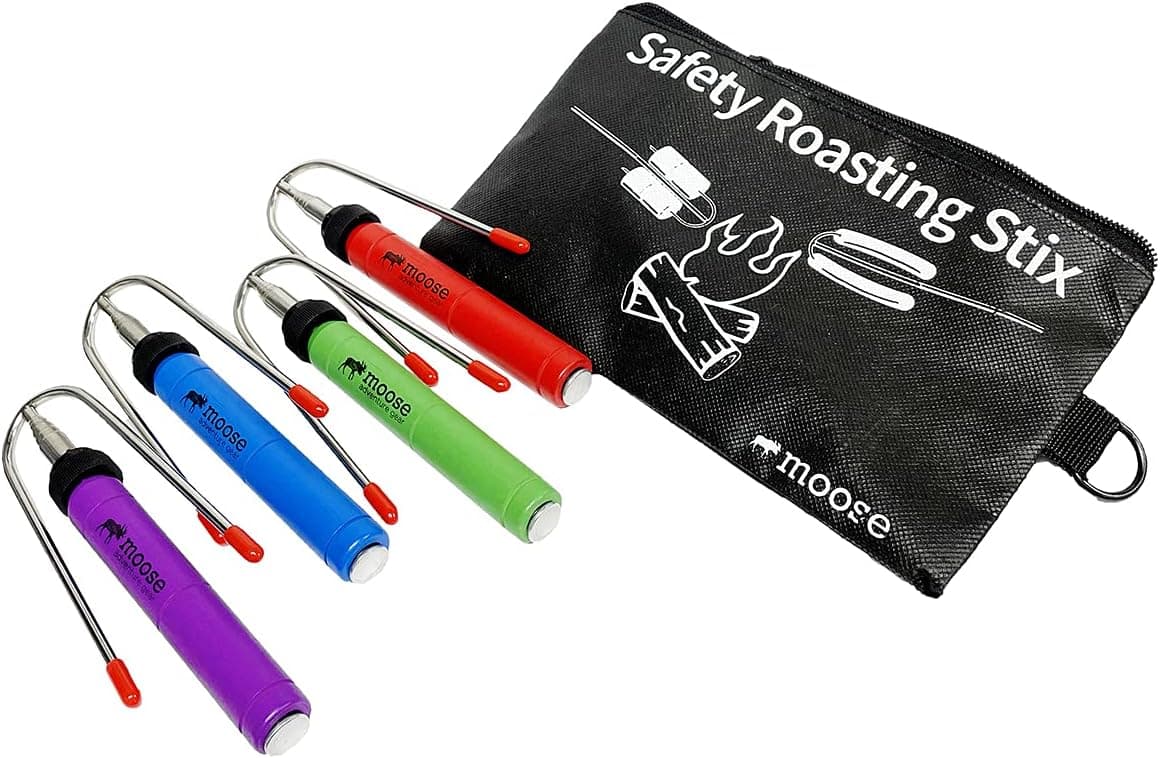 ANDERSEN HITCHES | Camping Utensils Accessories | Roasting Stix | Campfire Kitchen Equipment Essentials Marshmallows Smore Hot Dog Toaster Skewers Sticks | Must Have for Fire pit Camper Tools | 3277