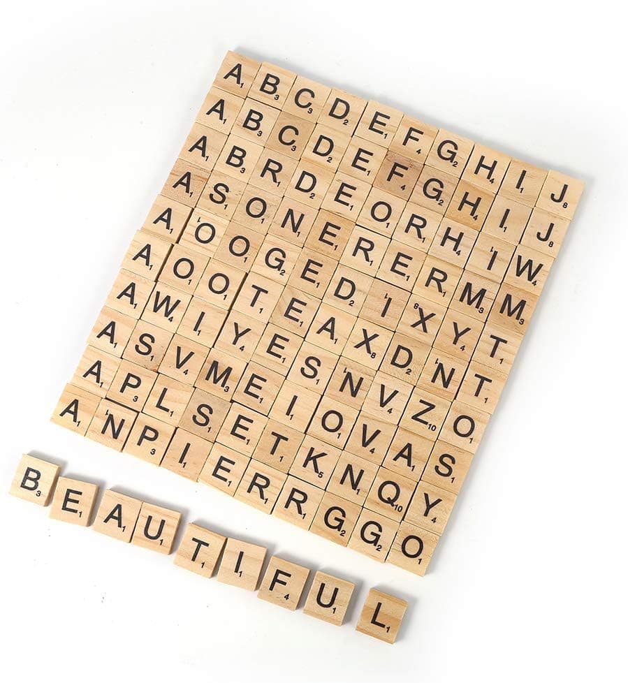 200PCS Board Game Letter Tiles for Crafts by Crystal Lemon