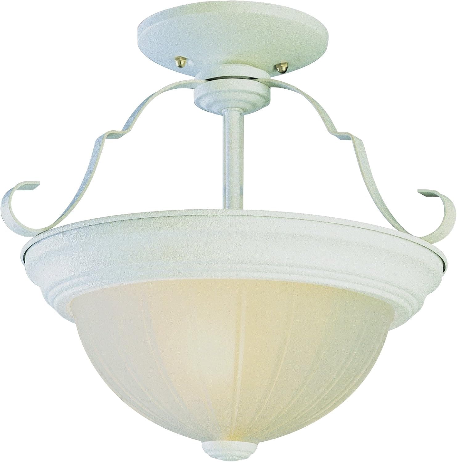 Trans Globe Lighting TG13213 AW Traditional Two Semi Flush Mount Outdoor-Post-Lights, White