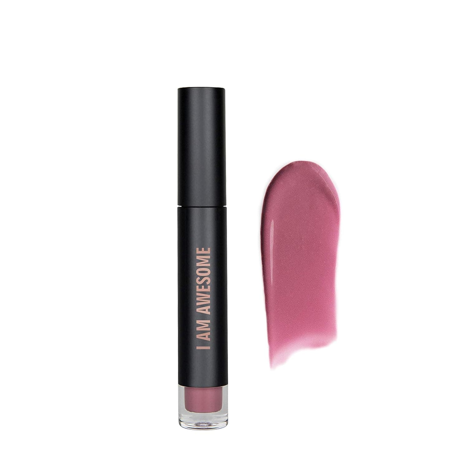 RealHer Lip Gloss - I Am Awesome - Deep Nude/Mauve - Hydrating, Lightweight, High Shine Without Stickiness - Provides Plumper, Fuller Lips
