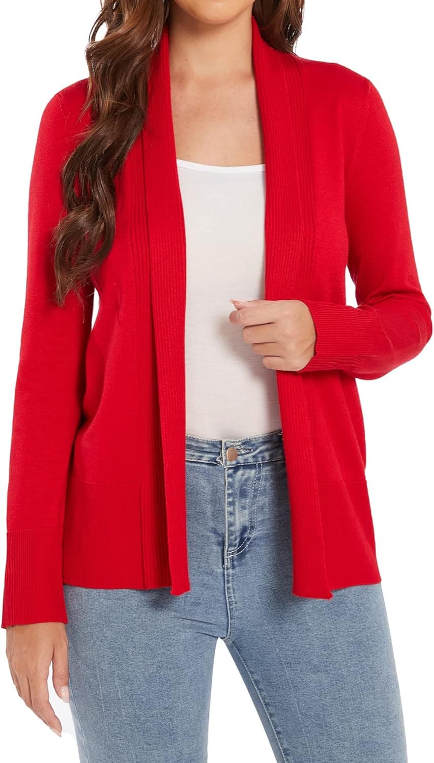 A ROW Knit Cardigan for Women Lightweight Long Sleeve Cardigan Sweaters Knit Jacket Coat for Spring Summer