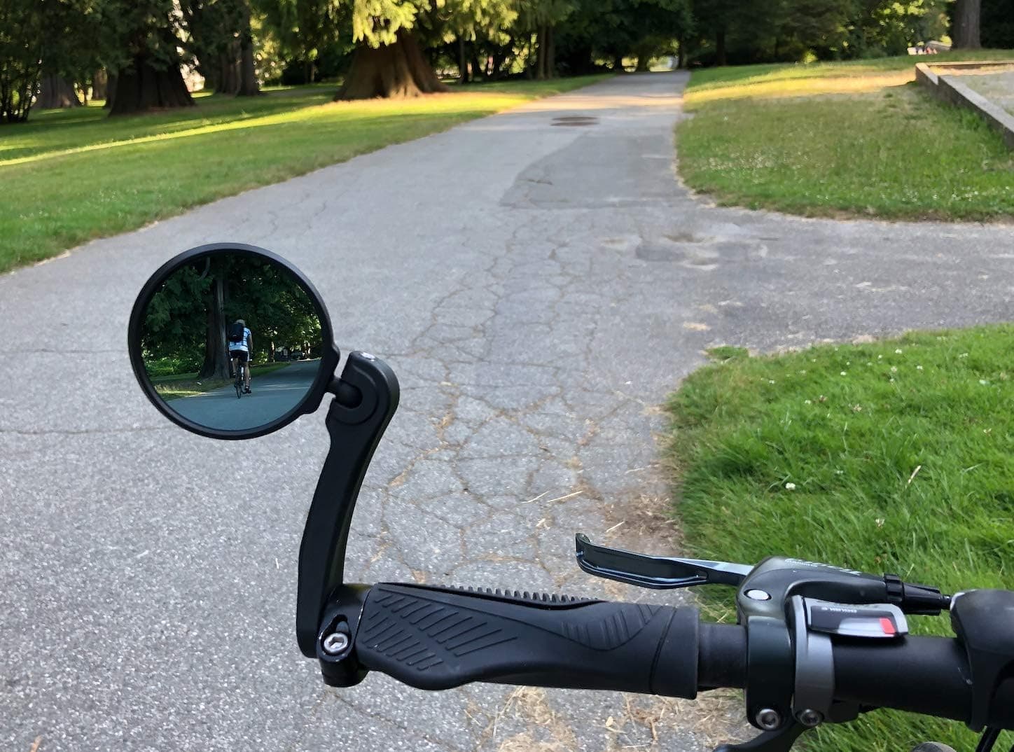 Hafny Bar End Bike Mirror, HD Blast-Resistance Bicycle Mirror, Safe Adjustable Rearview Mirror, Cycle Mirror, E-bike Mirror, HF-M952B-FR04 (Anti-glare Blue Glass Lens (68mm))