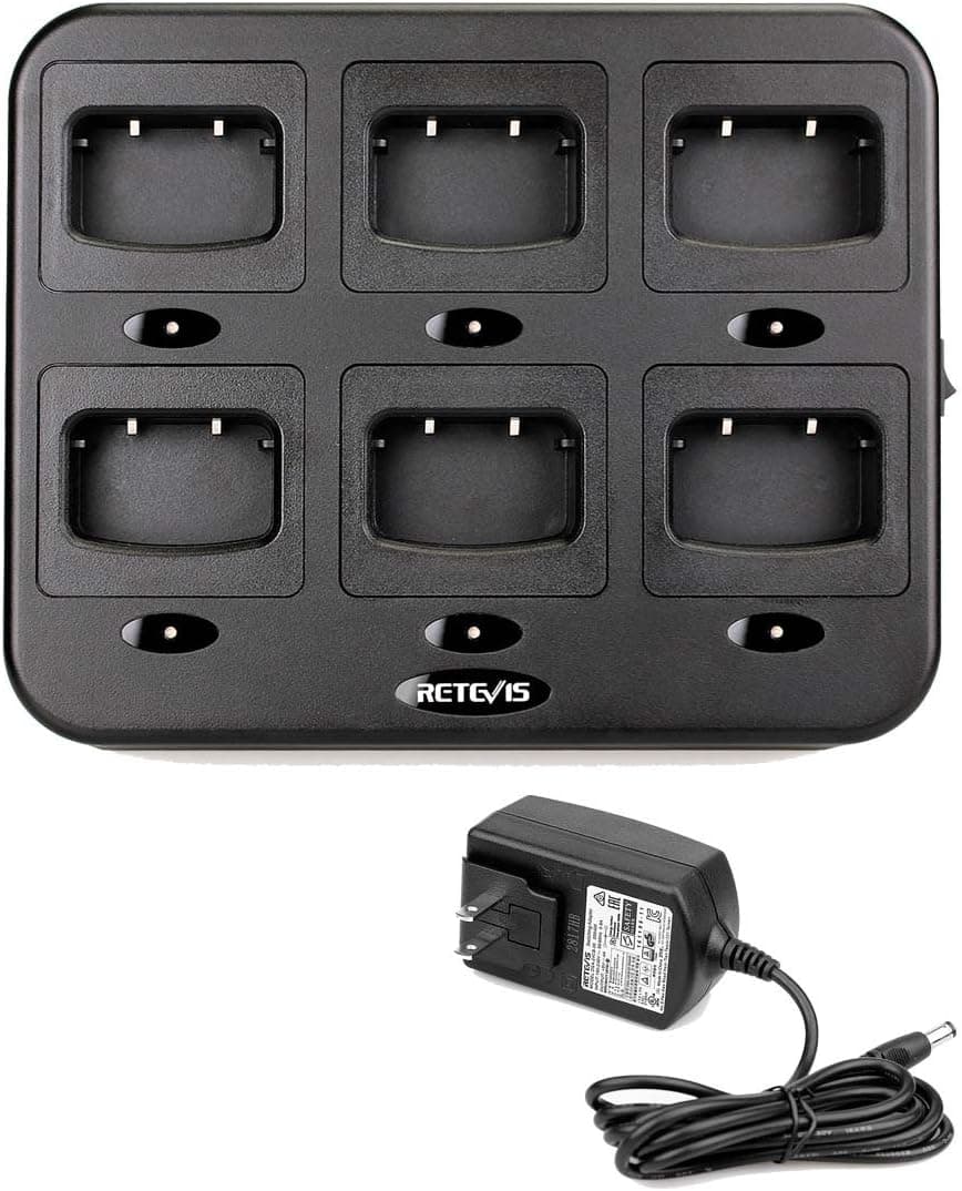 Retevis H-777 Six-Way Charger Multi Unit Walkie Talkie Charger Compatible with H-777 Baofeng BF-888S Arcshell AR-5 (Not for H-777S) Two Way Radio and Battery (1 Pack)