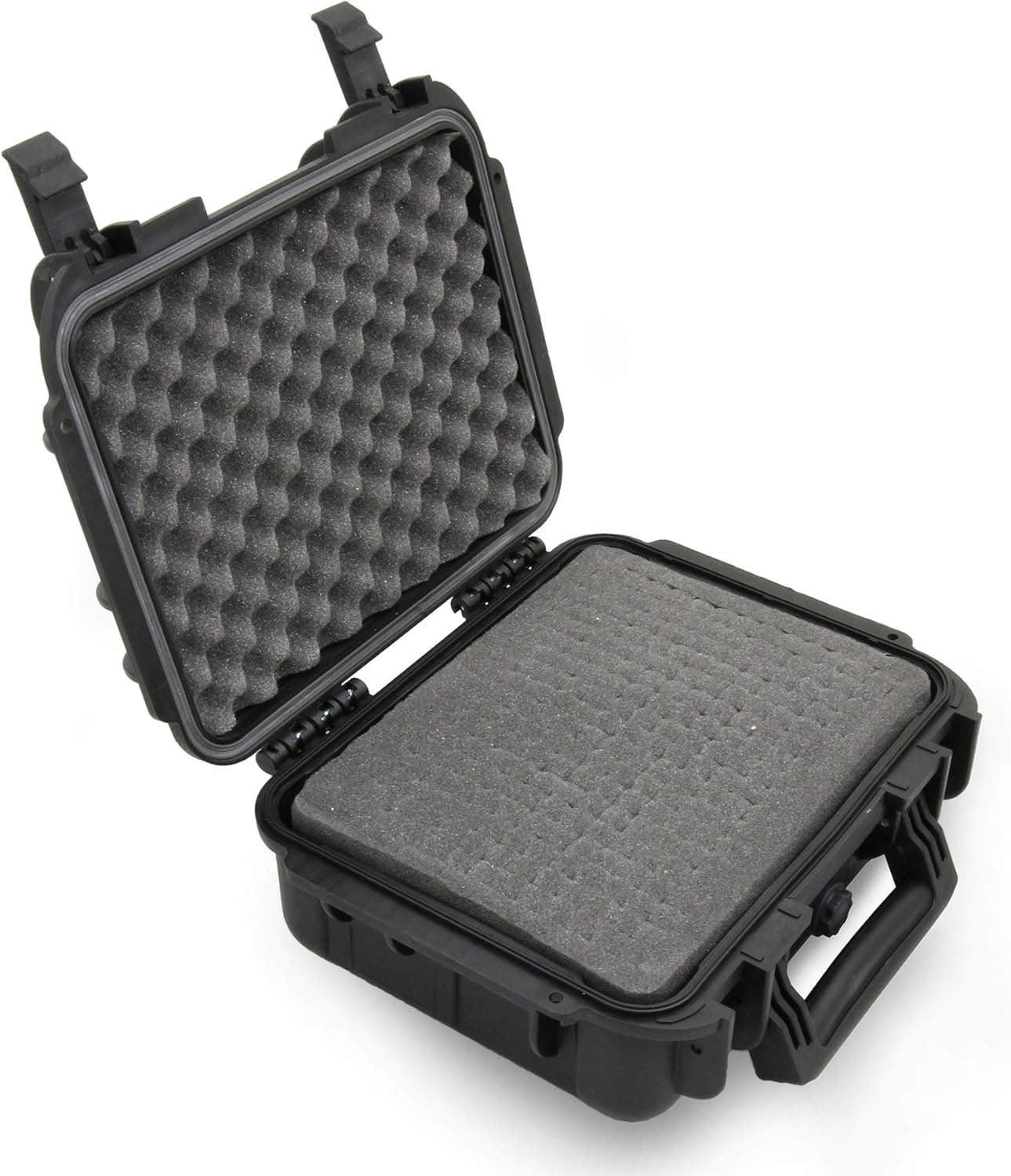 CASEMATIX 14" Two Gun Hard Case for 2 Handguns - Waterproof & Shockproof 2 Pistol Hard Case, Double Handgun Case with Accessory Storage for Multiple Magazines, Ammo Box and Other Accessories
