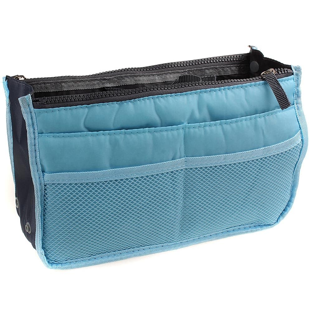 Nsstar Women Travel Insert Handbag Organiser Purse Organizer Tidy Bag (Blue)