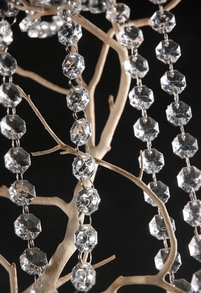 Somnr 33 Feet Iridescent Crystal Acrylic Gems Bead Strands Wedding Table Centerpieces Wishing Tree Garland by Somnr