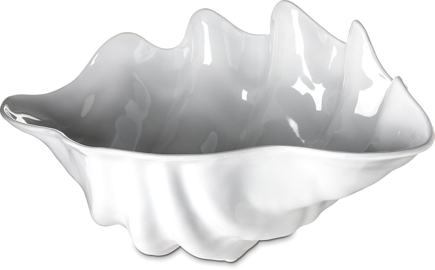 CFS 034402 BPA-Free Large Plastic Clam Shell Bowl, 5 Quart, White