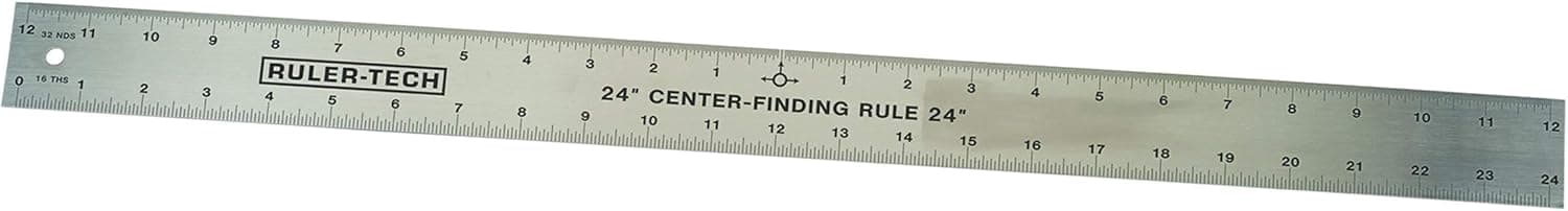 WoodRiver Stainless Steel Center Finding Rule, 24"