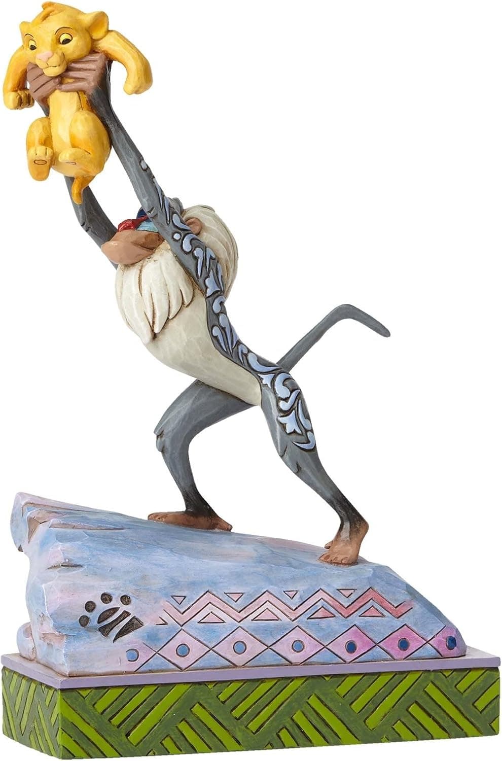 Enesco Jim Shore Disney Traditions Rafiki and Baby Simba On Pride Rock Figurine