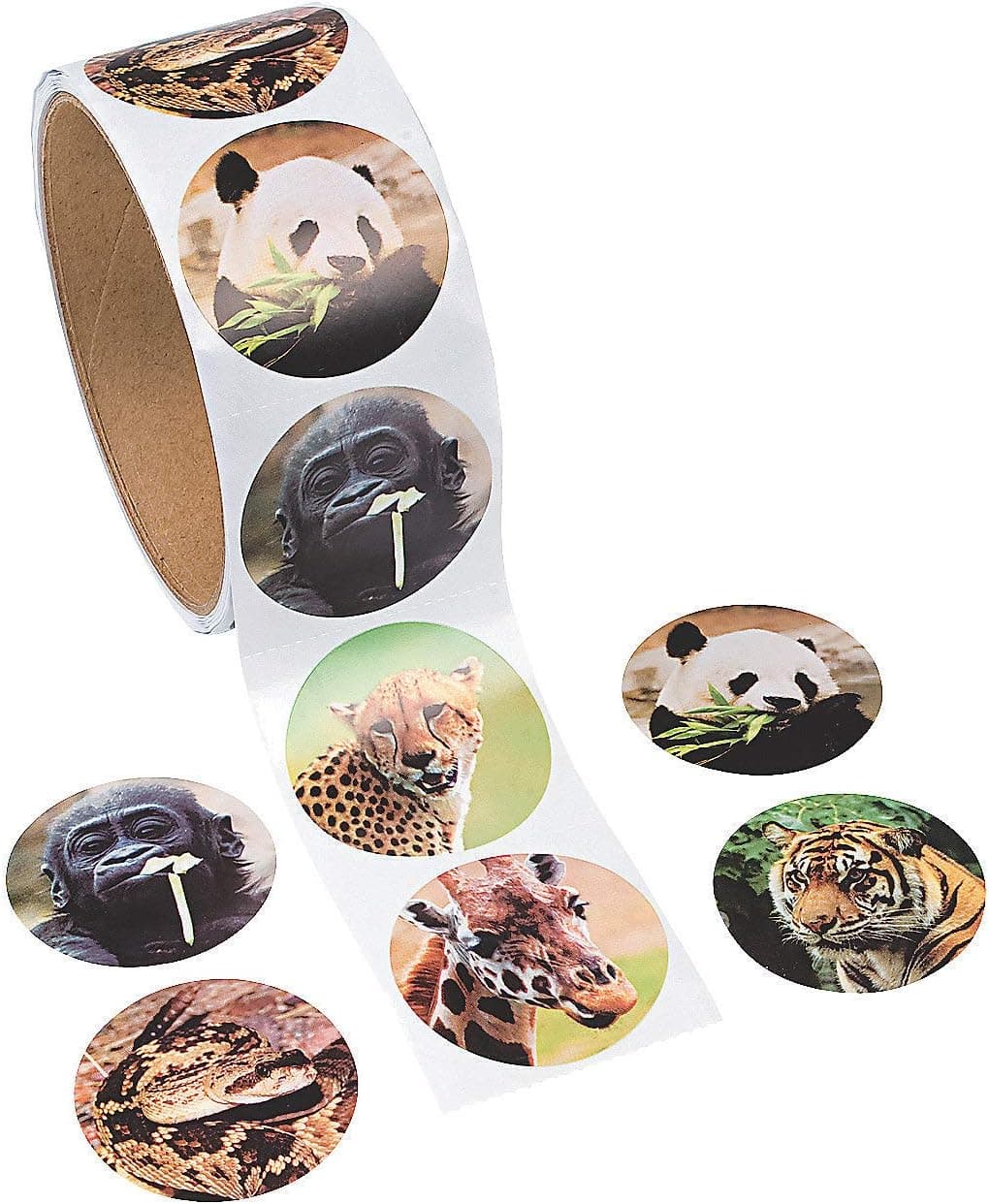 Fun Express Zoo Animal Stickers (1 Roll)