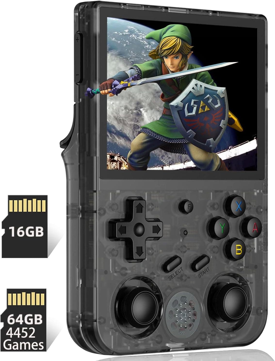 RG353V Retro Handheld Game with Dual OS Android 11 and Linux,RG353V with 64G TF Card Pre-Installed 4452 Games Supports 5G WiFi 4.2 Bluetooth Online Fighting,Streaming and HDMI