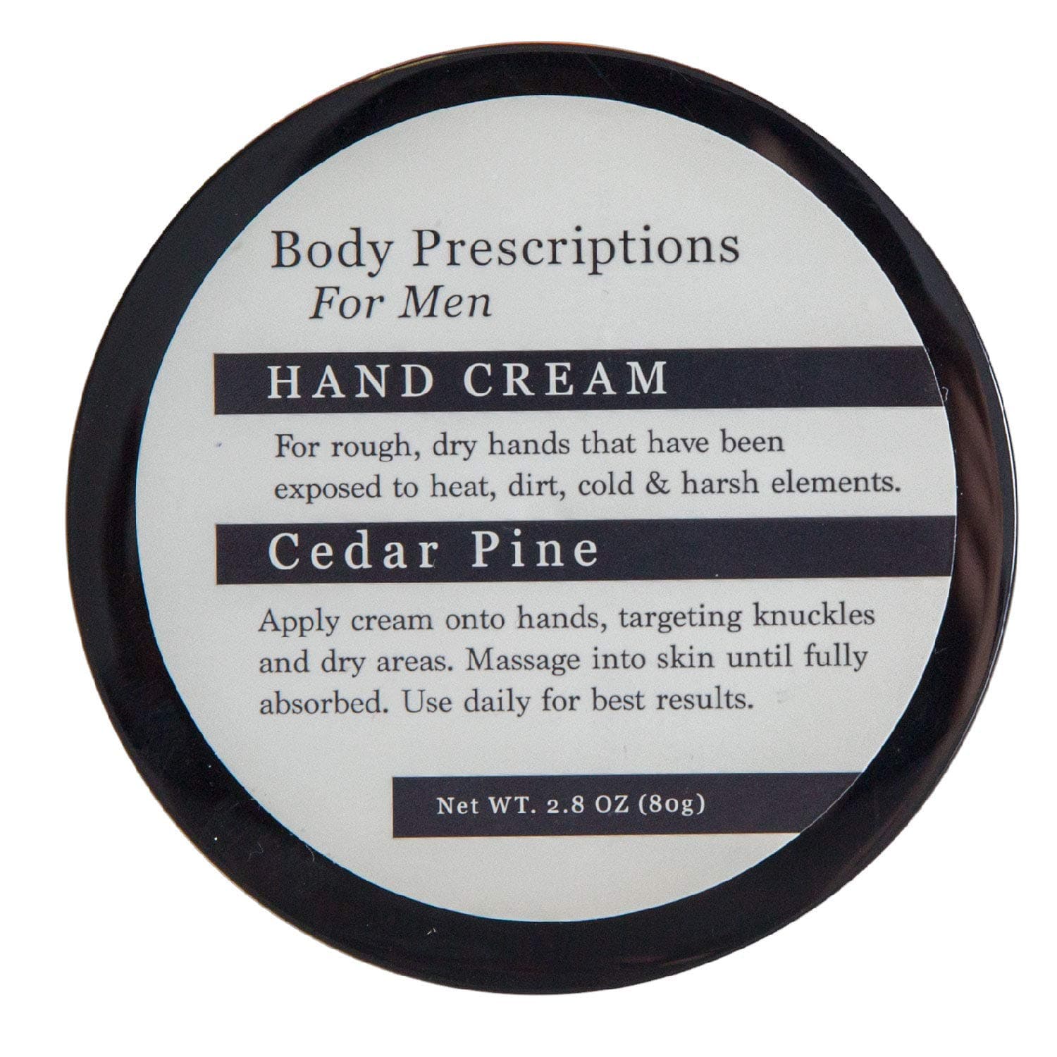 Body Prescriptions Intense Moisture Hand Cream/Moisturizer for Men for Rough and Dry Skin… (Cedar Pine)
