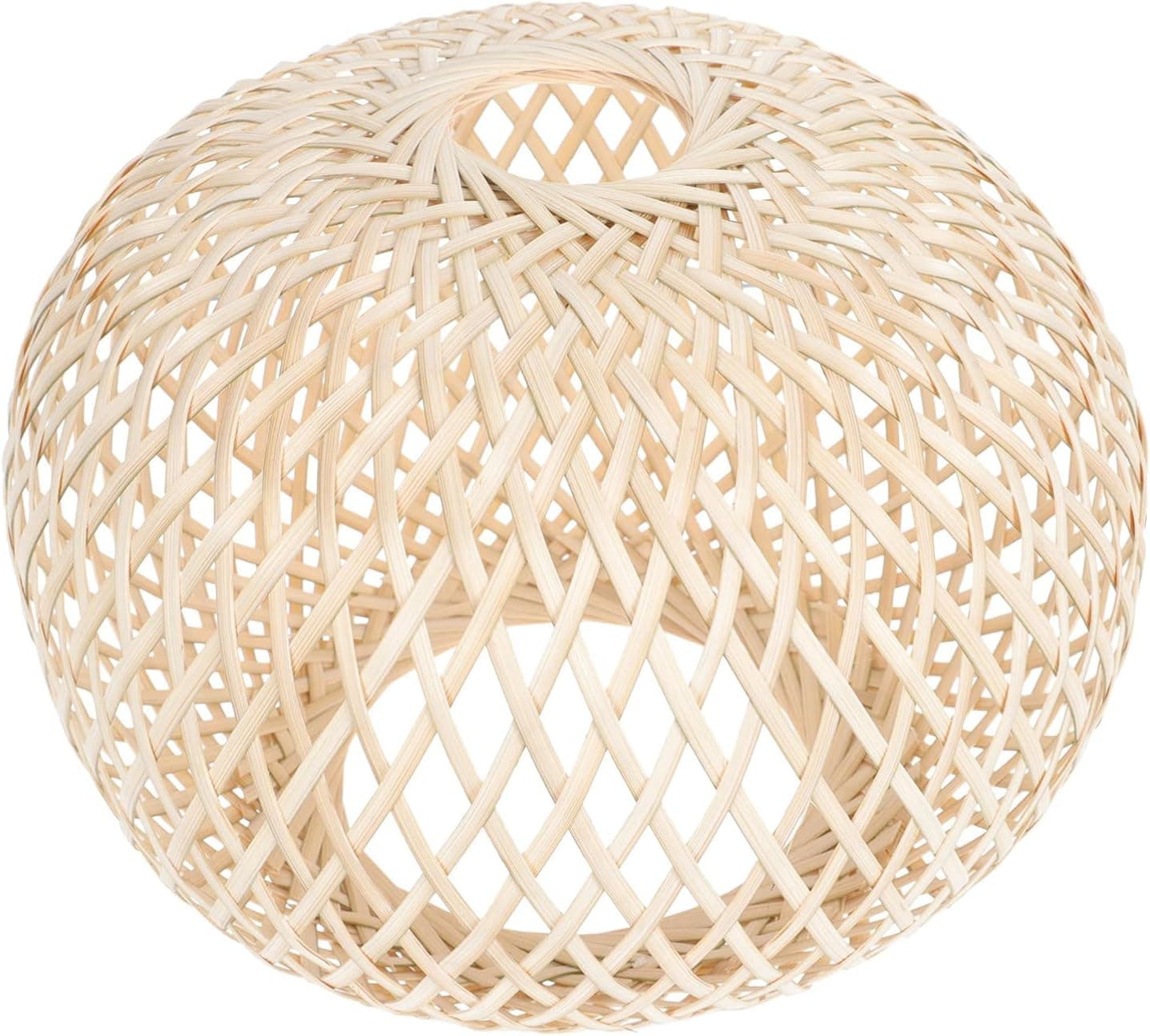 ibasenice Rattan Pendant Light Shade Lamp Cover for Kitchen Bar Cafe Living Room Dining Room Lighting Fixtures Rattan Chandelier Lampshade Light Yellow