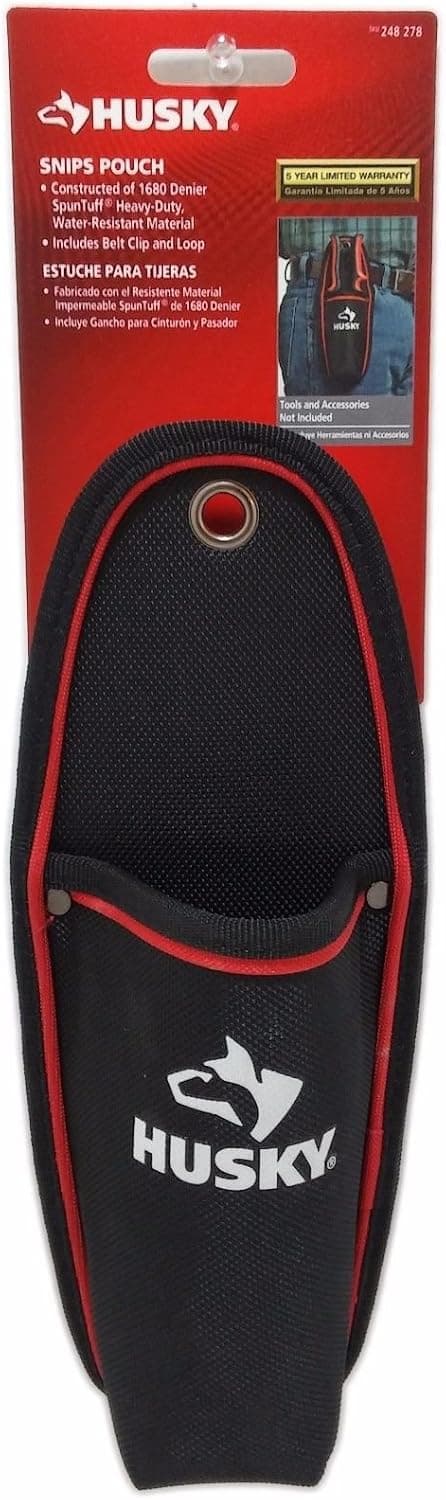 Husky Snips Tool Pouch Water Resistant with Belt Clip and Loop NEW Heavy Duty ;HJ#7-545/MKI94 G1580147