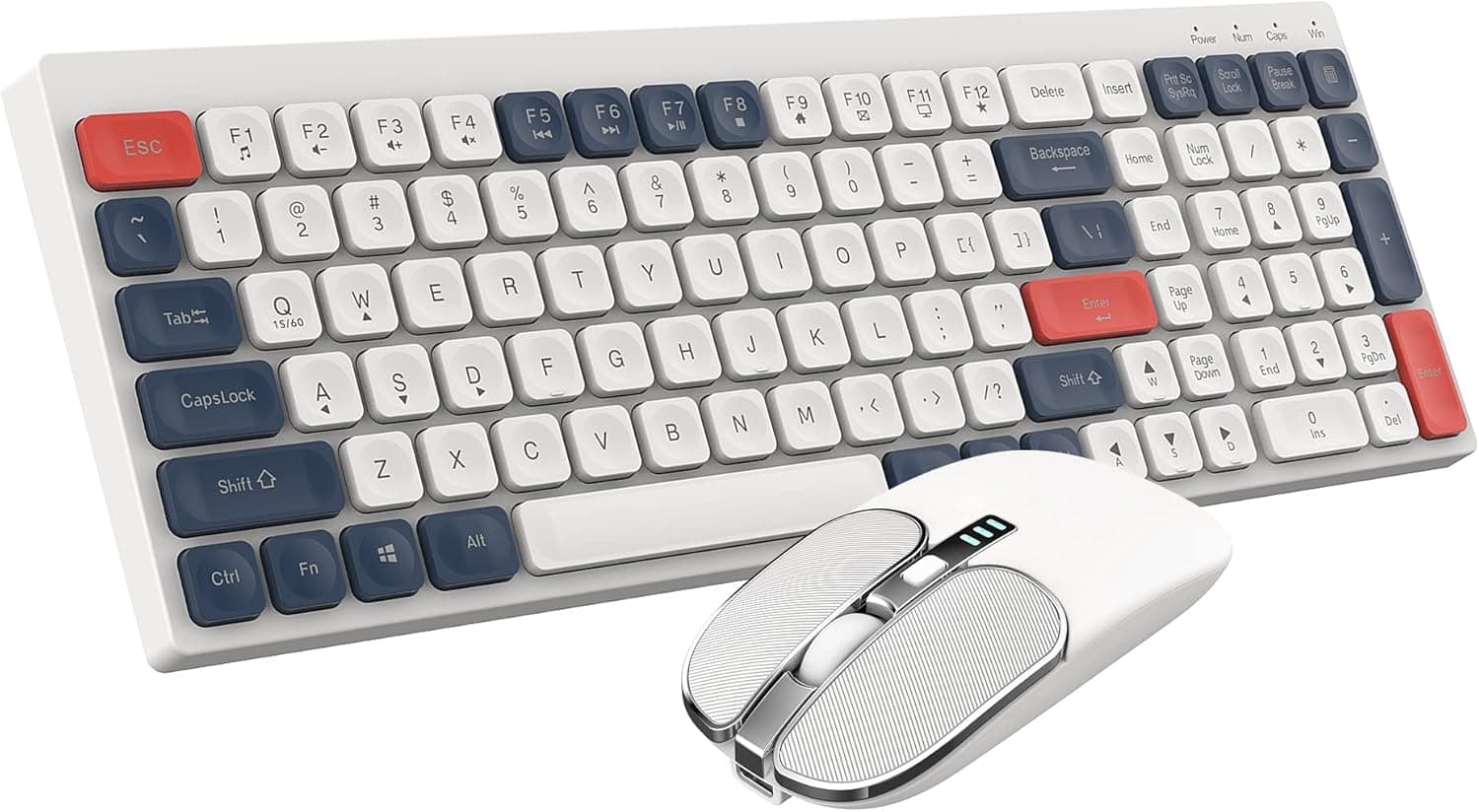 Wireless Bluetooth Ultra-Thin Keyboards 84 Key with Switch Button (BK100 White)