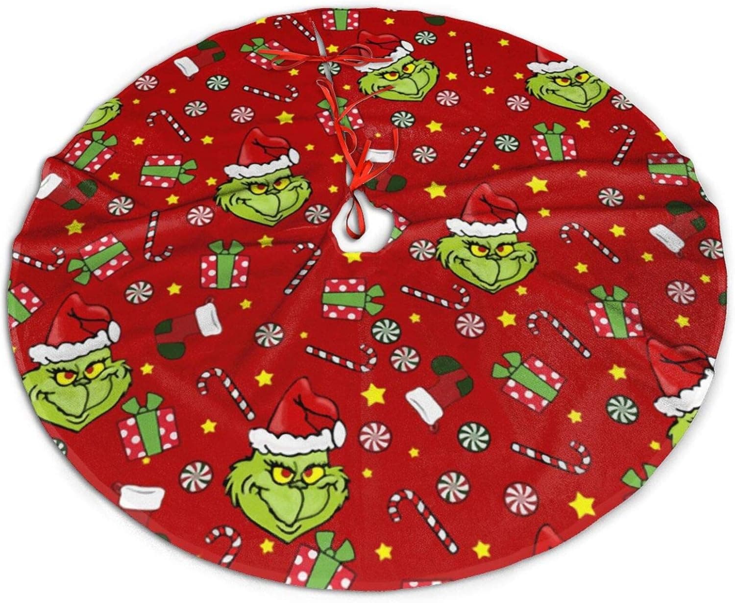 SCOTTA How The Grinch Stole Christmas Christmas Tree Skirt for Xmas Holiday Party Decorations (Grinch 8, 30")
