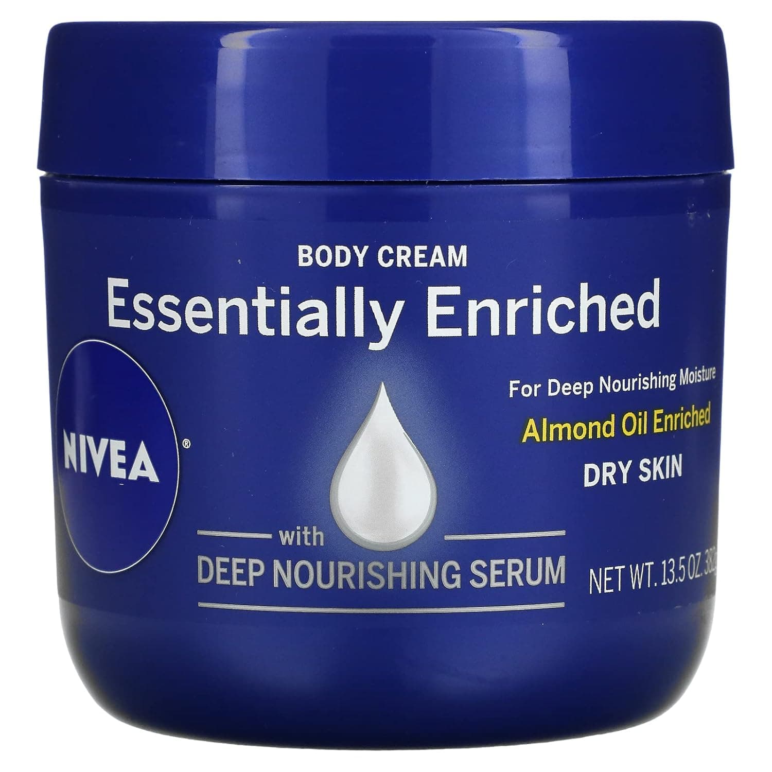 Nivea Essentially Enriched Almond Oil Body Cream, 13.5 Oz