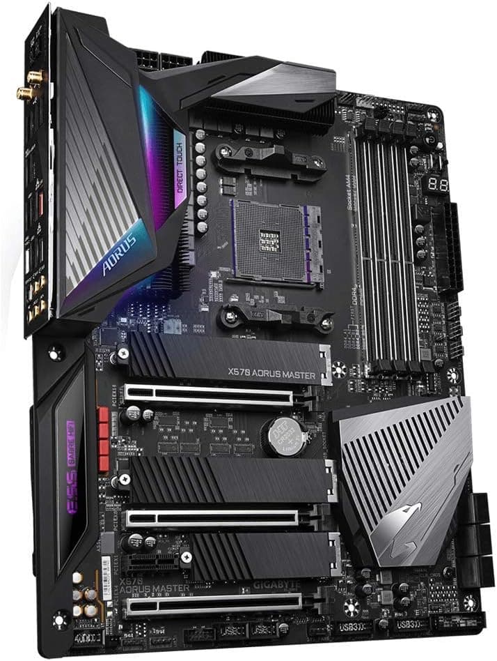 GIGABYTE X570 AORUS Master-R (AMD Ryzen 3000/X570/ATX/PCIe4.0/DDR4/USB3.1/ESS 9118 Sabre HiFi DAC/Fins-Array Heatsink/RGB Fusion 2.0/3xM.2 Thermal Guard/Gaming Motherboard) (renewed)