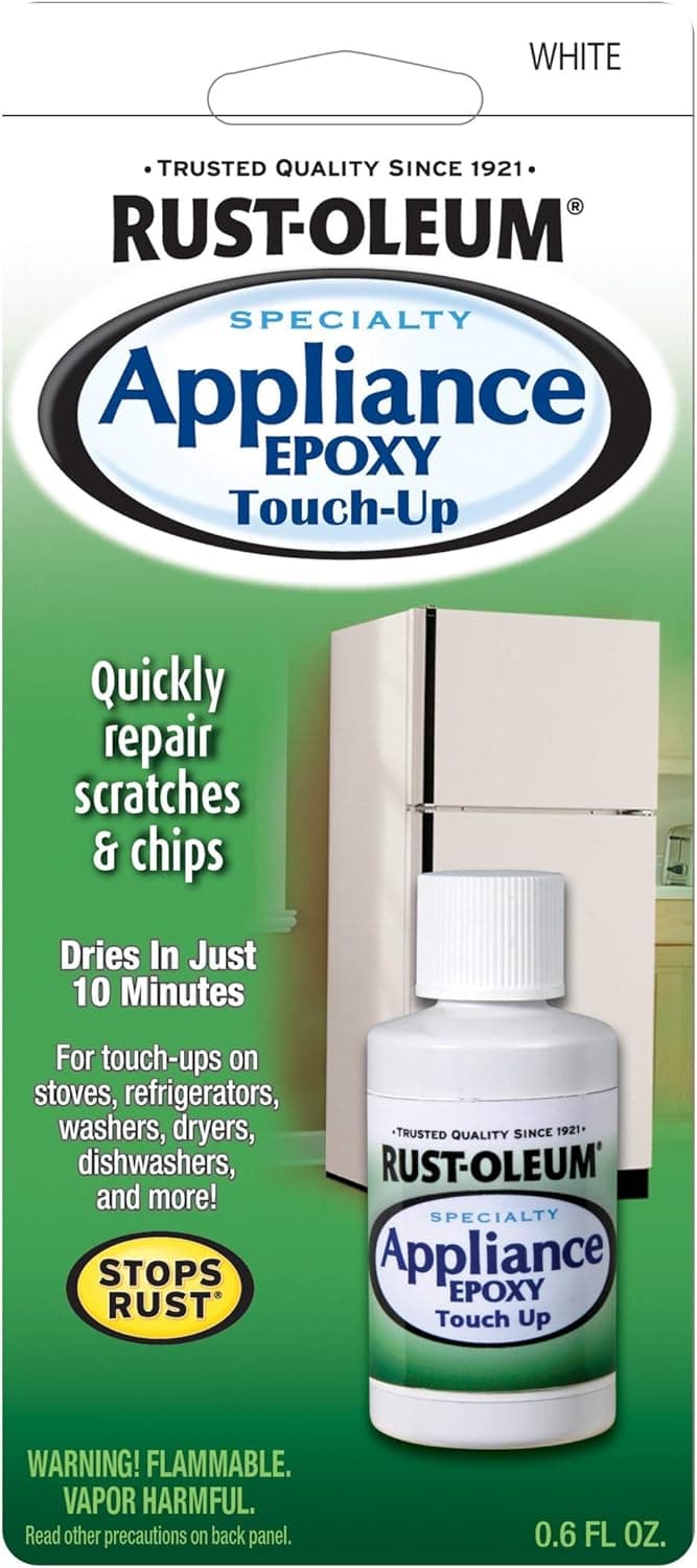 Rust-Oleum 203000 Specialty Appliance Touch Up Paint, 0.6 Ounce, White