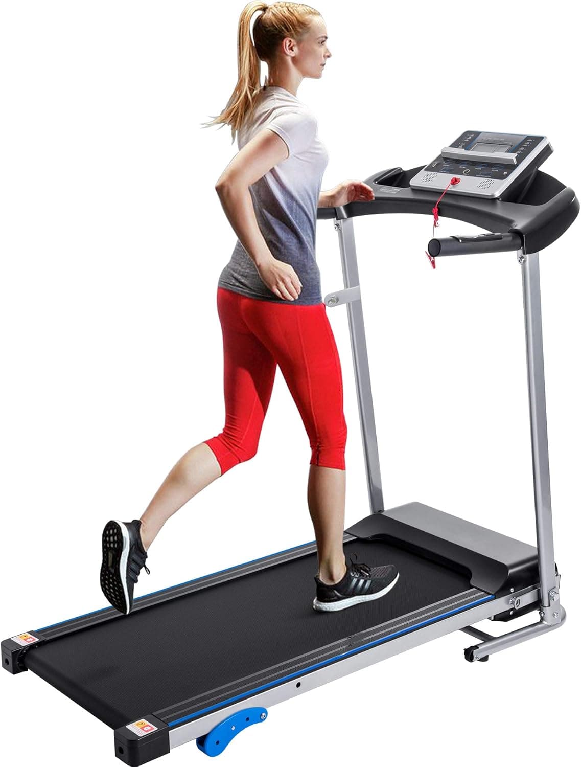 Merax Electric Folding Treadmill Motorized Running Machine Walking and Jogging Fitness Machine for Home Gym with 12 Preset Programs