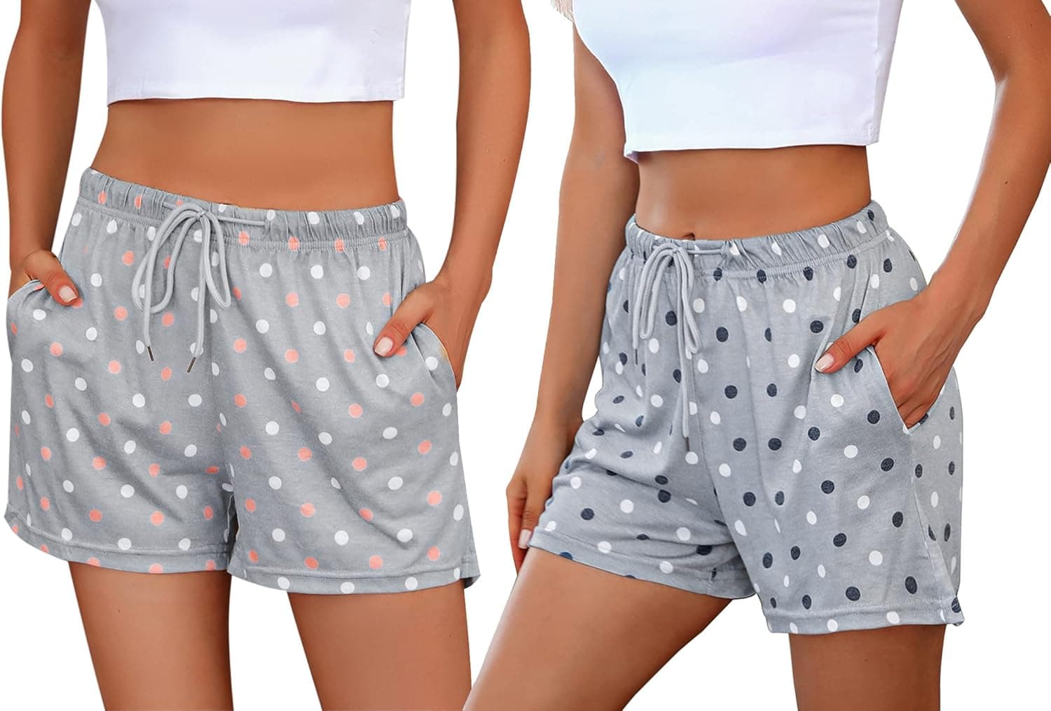 Women Pajama Shorts Comfy Cottom Lounge Shorts Casual Stretch Short Pj Bottoms with Pocket