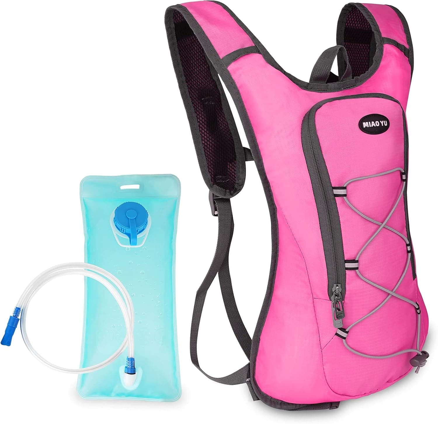 MIAO YU Hiking Backpack Hydration Pack Pack with Free 2-Liter Water Bladder ,Hiking Backpack for Men, Women, Kids for Running, Cycling, Climbin