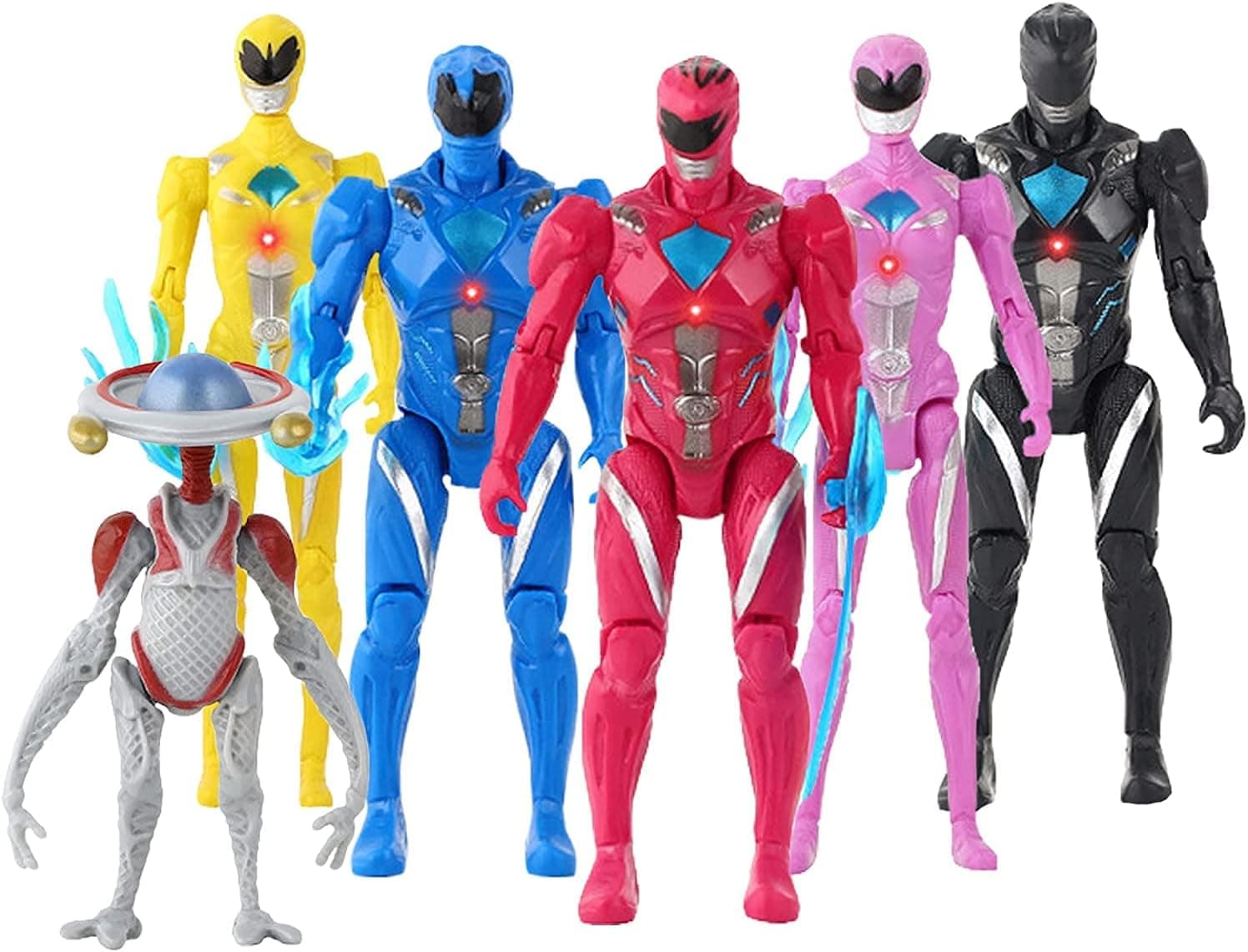 Amazing 2021 Power Rangers Action Figures Set — 6 Pieces – Best Rangers Toys — Super Hero Toys – 5 inches