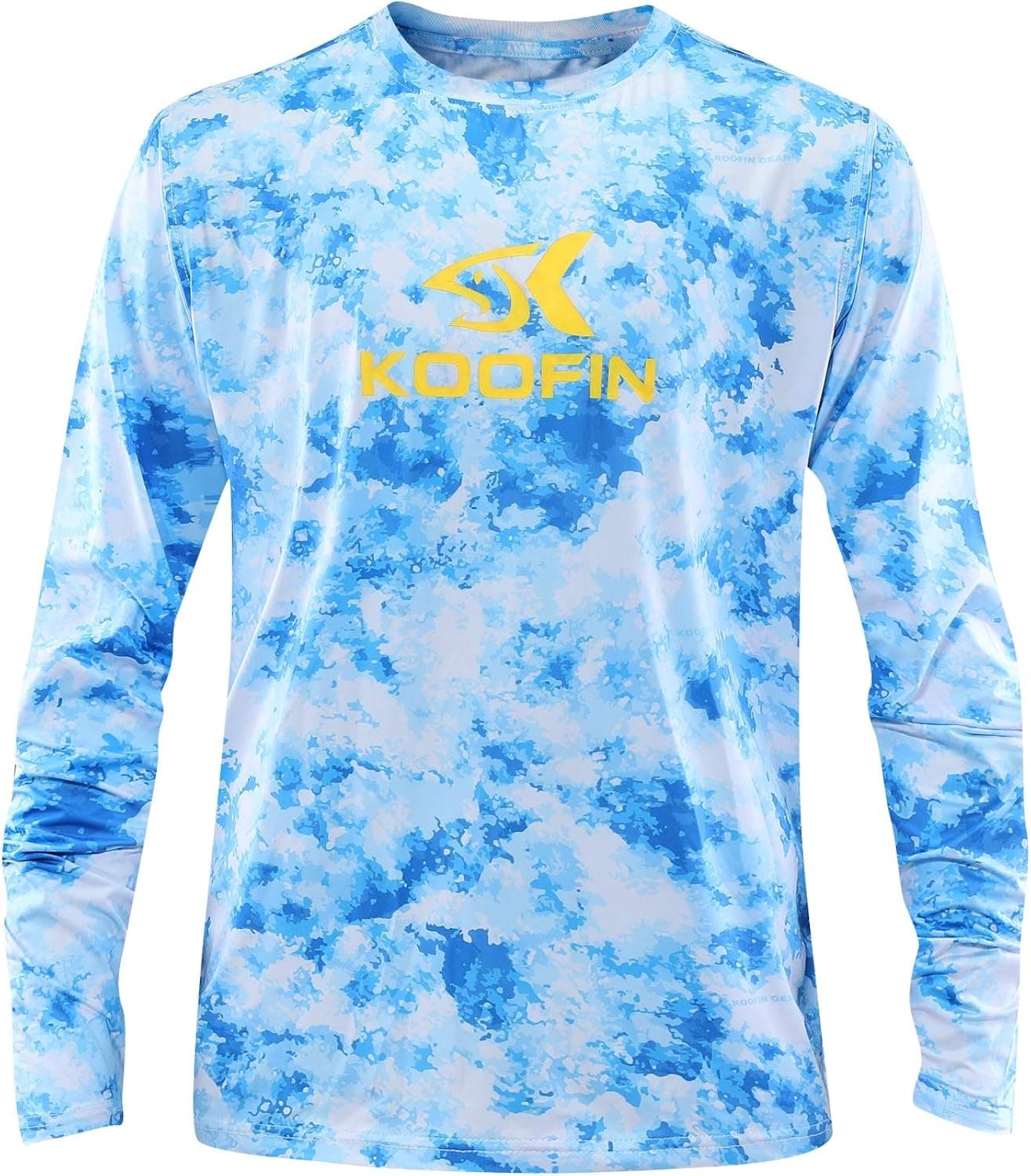 Performance Fishing Shirt Long Sleeve Sun Protection UPF50 Lightweight Quick Dry,Blue, Small