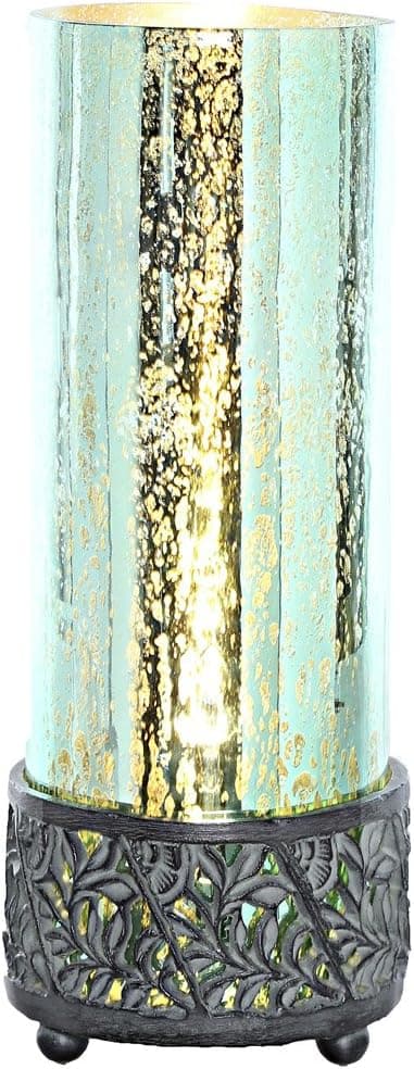 12.9"H Studio Art Mercury Glass Round Uplight Accent Lamp - Teal