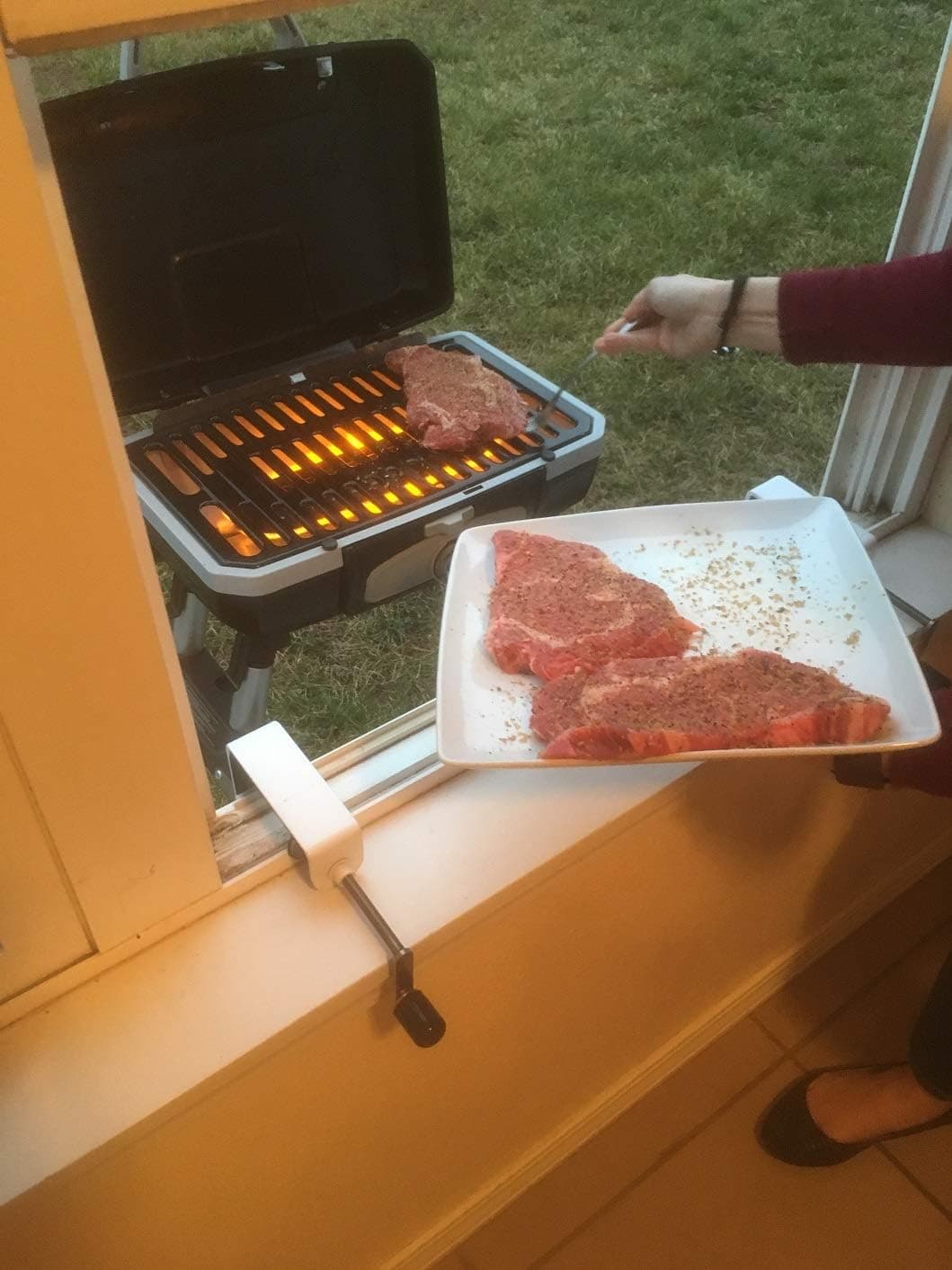 Anywhere CUISINART Grill Modified - Black Propane Grill - Tailgate, Window Mounted,Balconies, Decks & Pontoon boats!