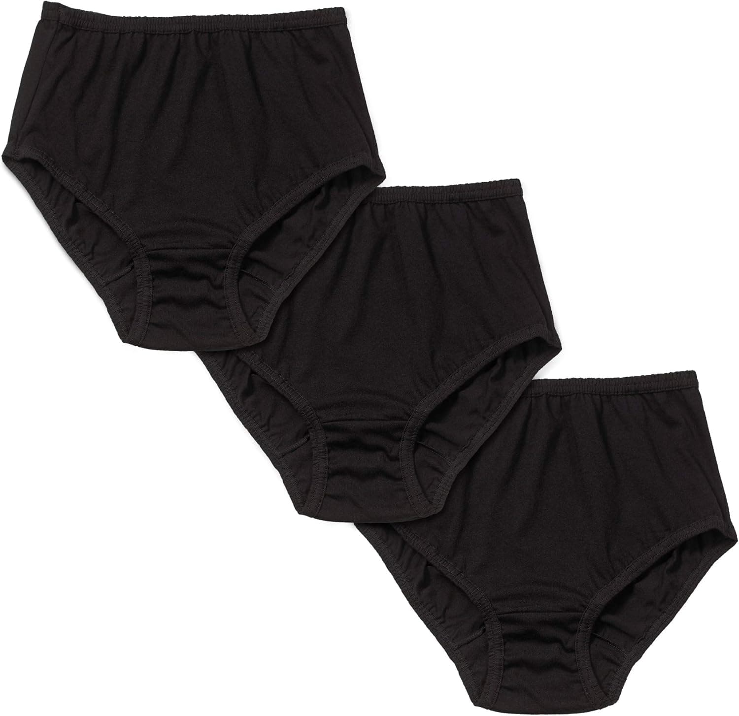 Valair Women's Full Cut Soft Cotton Brief Panty - Pack of 3