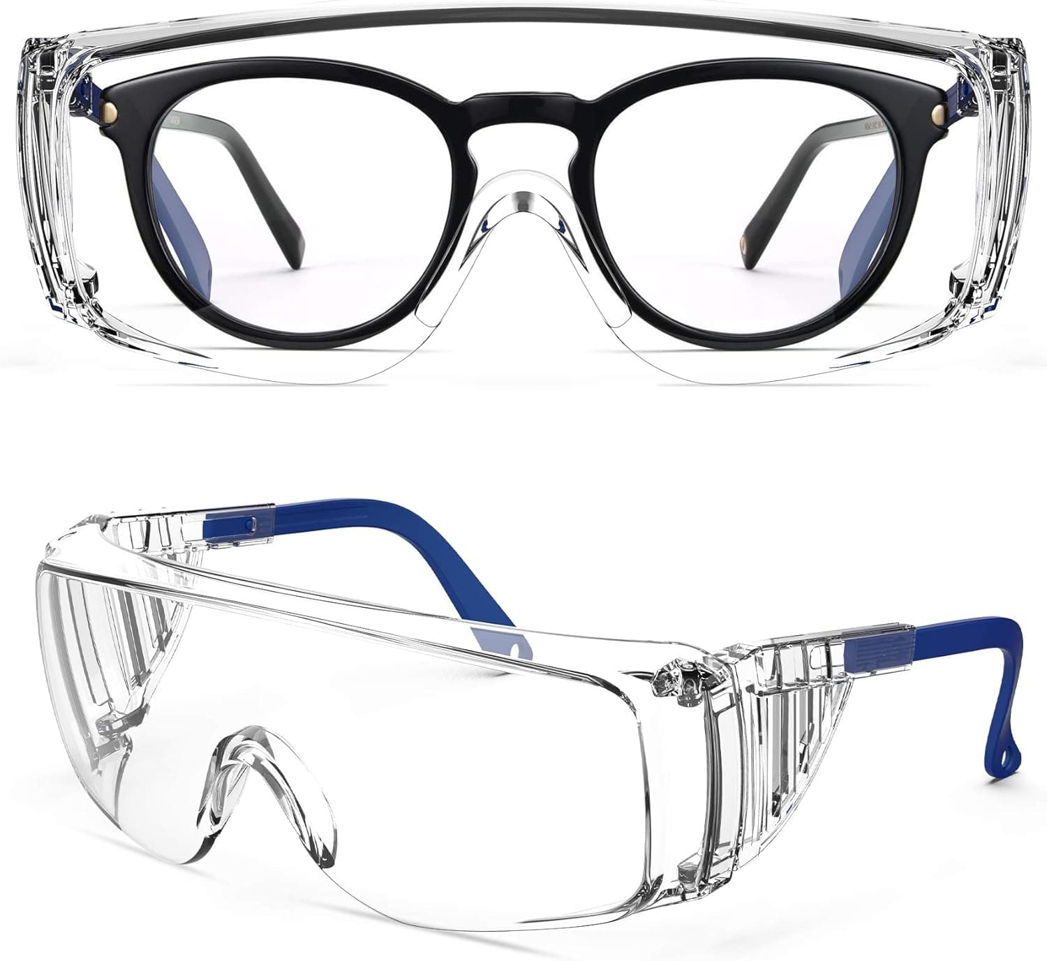 TOREGE Stylish Anti Fog Safety Glasses for Women , Safety Goggles for Daily Wear,for Lab Yard Work Healthcare Workers