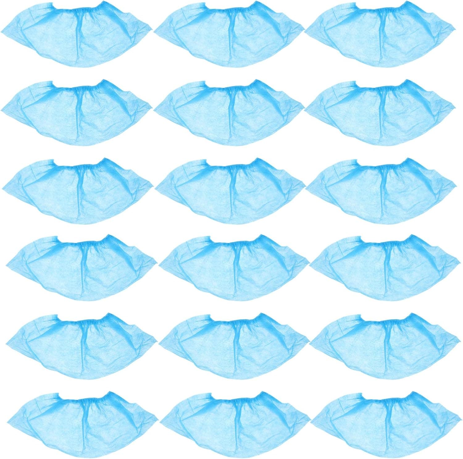 DOITOOL 100pcs Disposable Shoe Covers Waterproof Anti Slip Boot Covers Non Woven Shoes Cover for Medical Lab Indoor Outdoor Home Officeï¼ˆRandom Color)