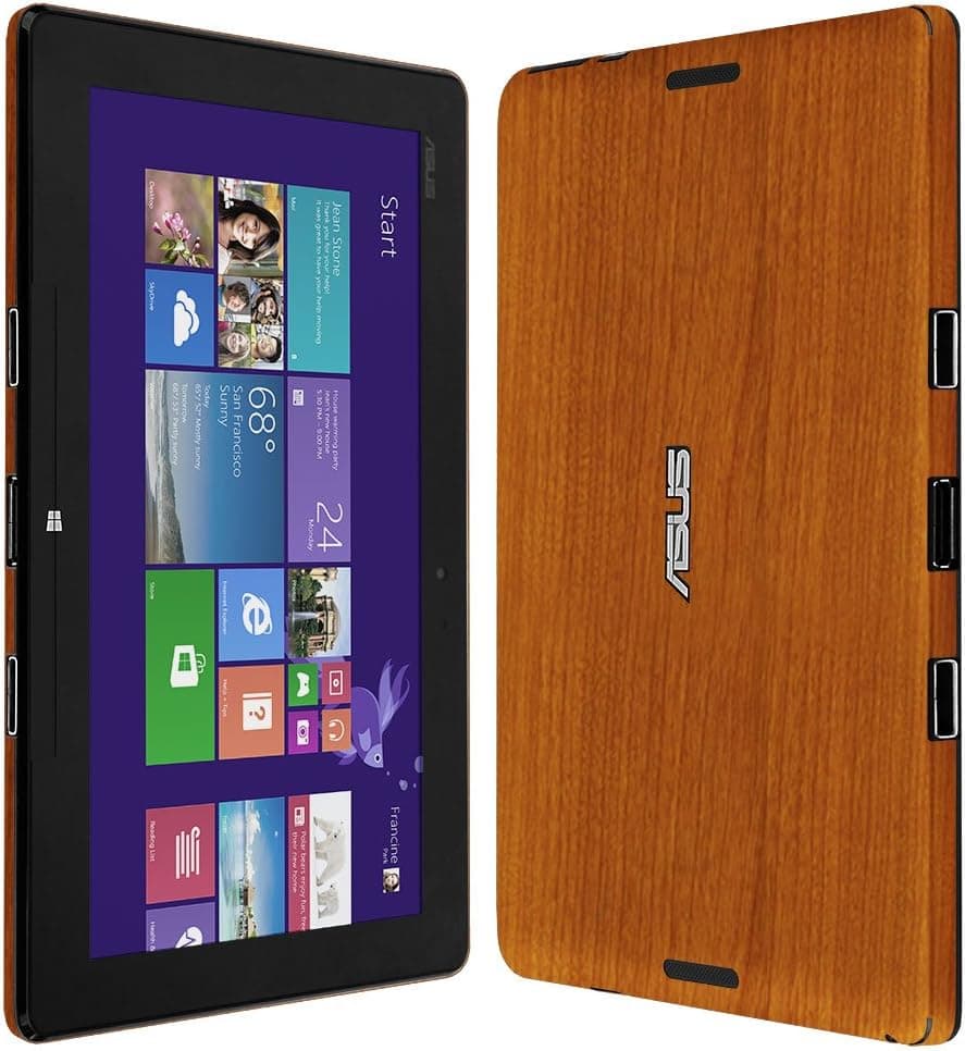 Skinomi Light Wood Full Body Skin Compatible with Asus Transformer Book T100 (Tablet Only)(Full Coverage) TechSkin with Anti-Bubble Clear Film Screen Protector